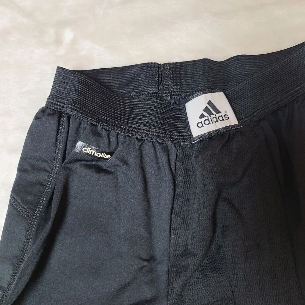 Adidas Sliding Shorts Triple Stripe Slider Climalite Men's Medium Cup Pocket